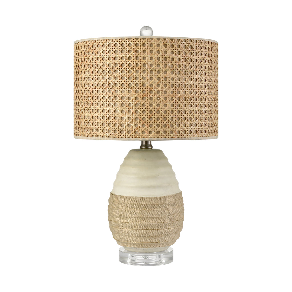 Hobart 20'' High 1-Light Table Lamp - White - Includes LED Bulb