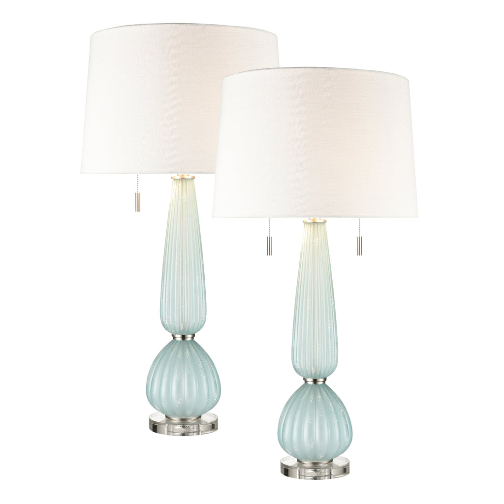 Mariani 34'' High 2-Light Table Lamp - Set of 2 Blue