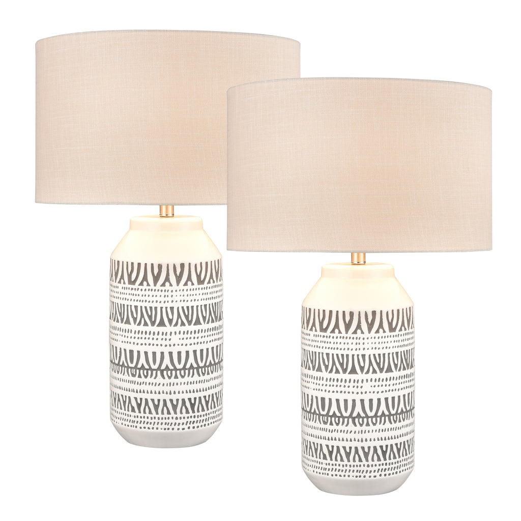 Calabar Table Lamp - Set of 2 White