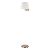 Scope 65'' High 1-Light Floor Lamp - Aged Brass
