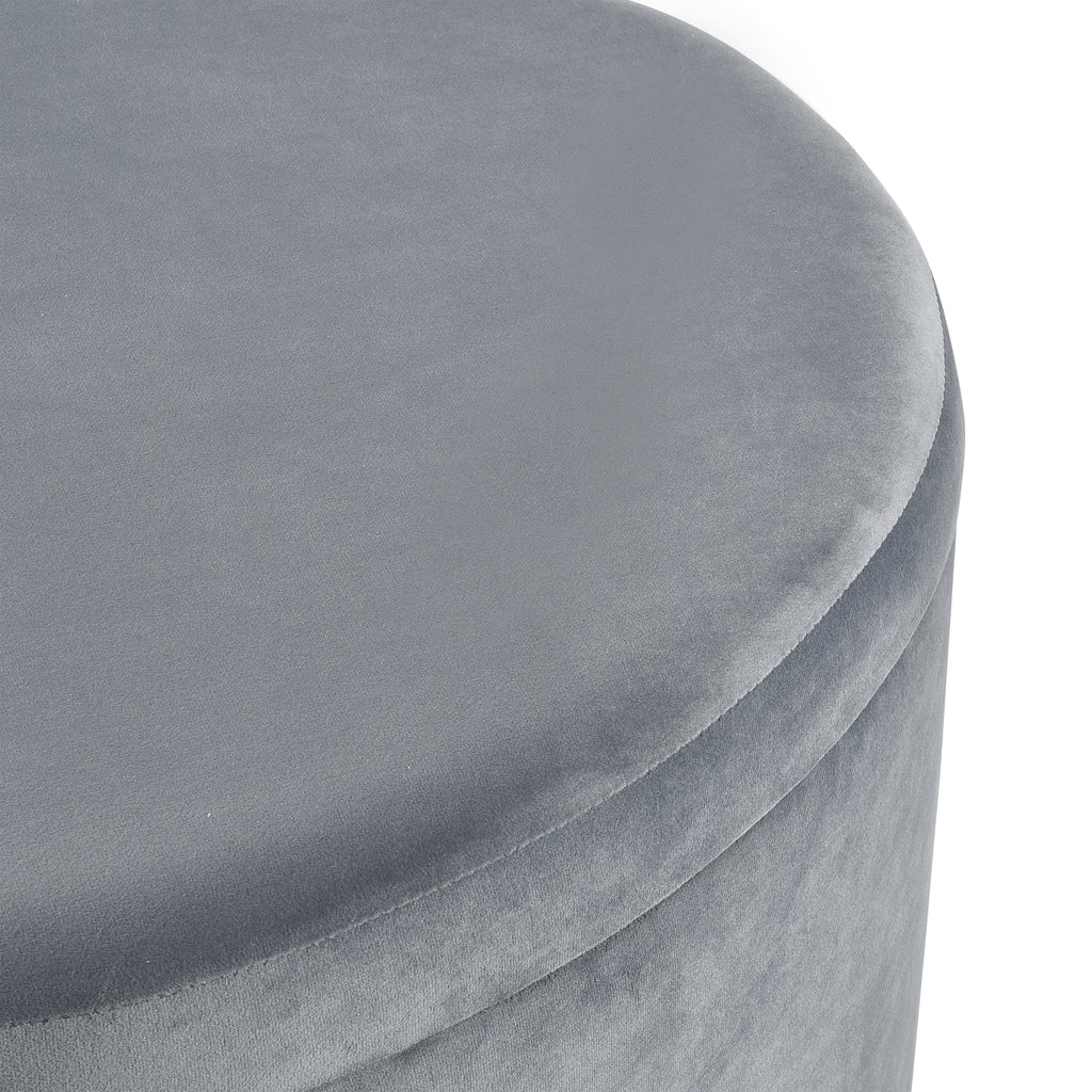 Linder Ottoman - Charcoal