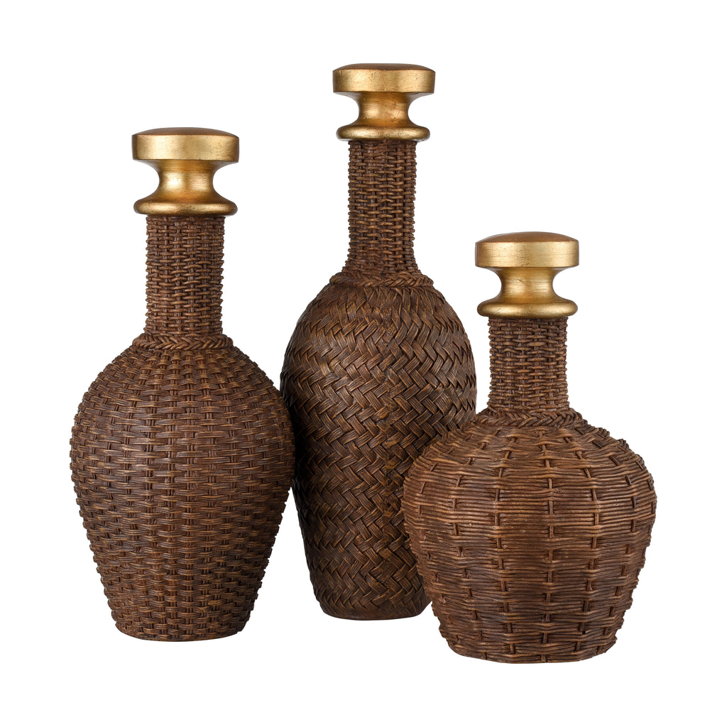 Duin Bottle - Set of 3 Brown