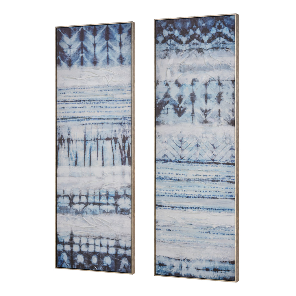 Shibori Framed Wall Art - Set of 2