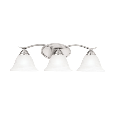 PRESTIGE wall lamp Brushed Nickel 3x100