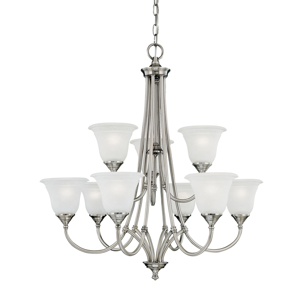 HARMONY chandelier Satin Pewter 9x60W