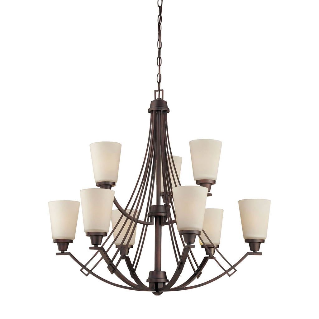 WRIGHT chandelier Espresso 9x60W 120V