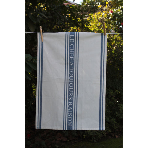 Le Chef Towels in Blue (Set of 4)